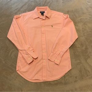 Ralph Lauren collared, pink button up sz 14